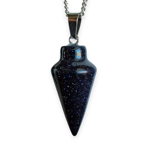 Natural Healing Crystal Pendant Necklace, Multiple Gemstone Options,