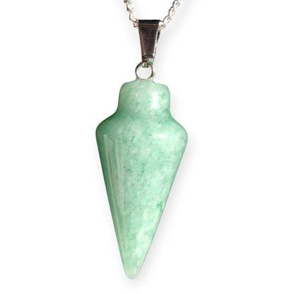 Natural Healing Crystal Pendant Necklace, Multiple Gemstone Options,