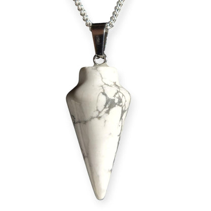 Natural Healing Crystal Pendant Necklace, Multiple Gemstone Options,