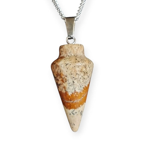 Natural Healing Crystal Pendant Necklace, Multiple Gemstone Options,